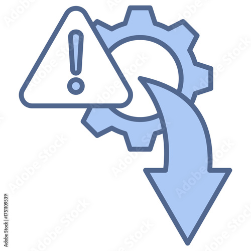 Error Reduction Blue Icon