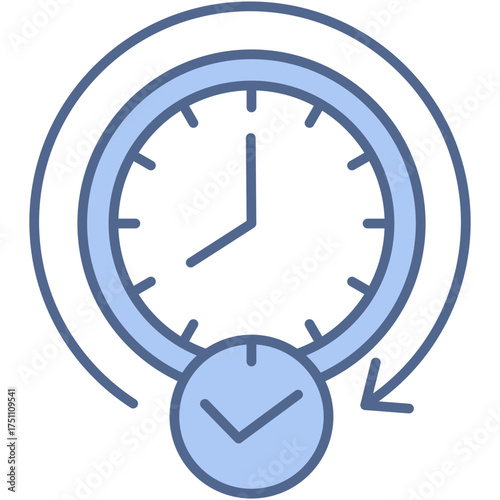 Cycle Time Blue Icon