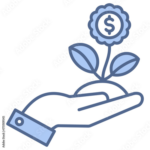 Value Creation Blue Icon