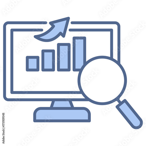 Data Analysis Blue Icon