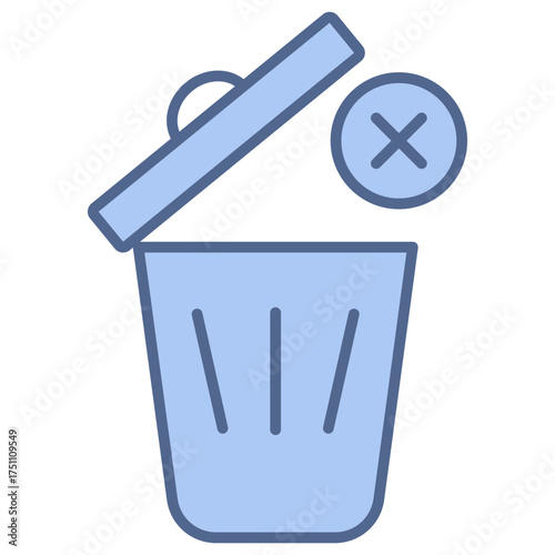 Waste Elimination Blue Icon