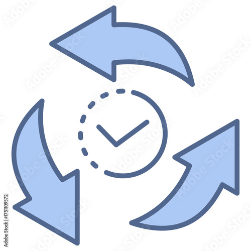 Ongoing Progress Blue Icon