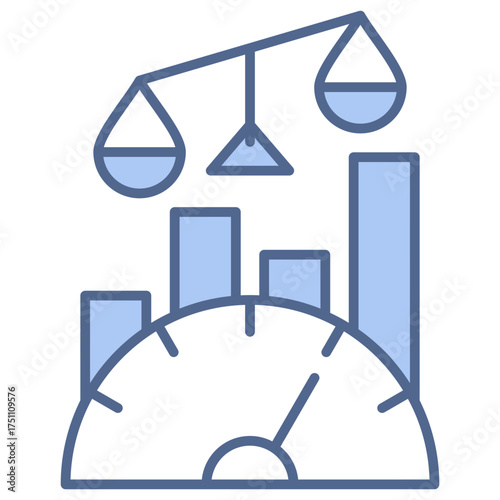 Benchmark Comparison Blue Icon
