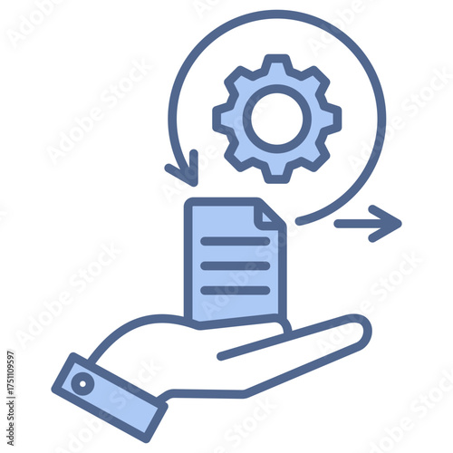 Kaizen Practice Blue Icon