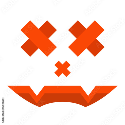 scary face flat