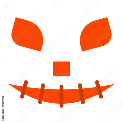 scary face flat