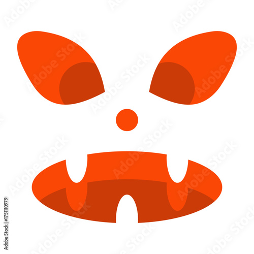 scary face flat