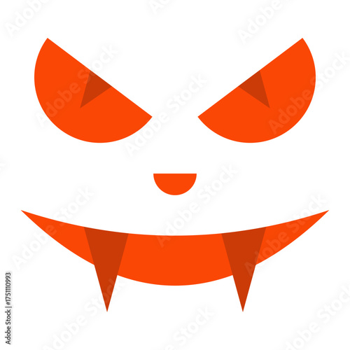 scary face flat