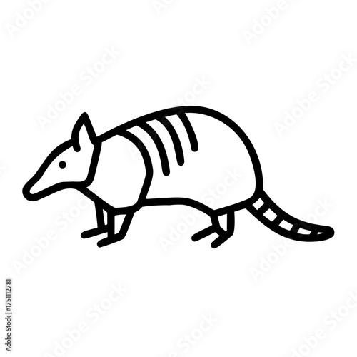 Cute cartoon illustration of a playful animal character with a long tail and whiskers, showcasing a whimsical design in a vibrant color palette, perfect for children's media