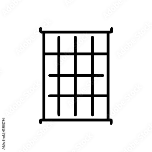 Abstract grid pattern illustration featuring intersecting lines and shapes in a monochromatic color scheme, creating a visually striking design for backgrounds or creative projects