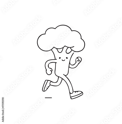 Vector Broccoli Silhouette – Organic Produce Clipart