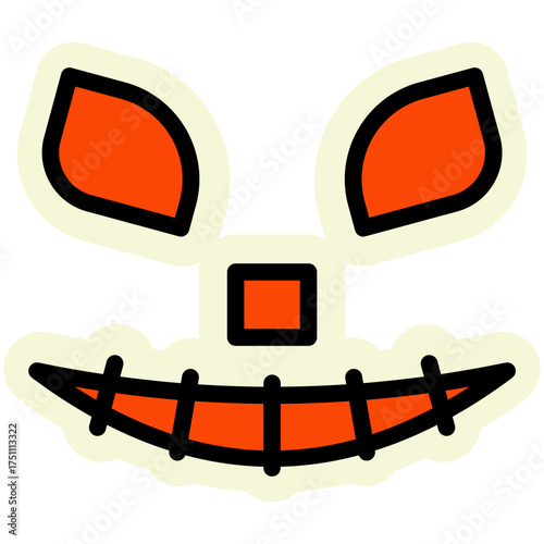 scary face sticker