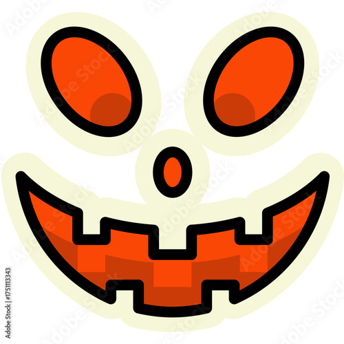 scary face sticker