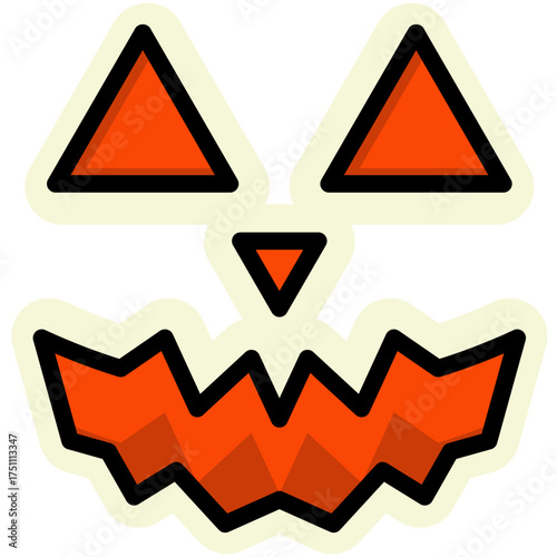 scary face sticker