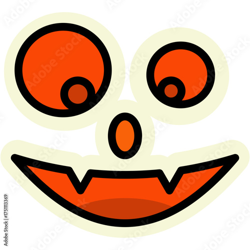 scary face sticker