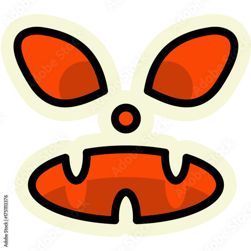 scary face sticker