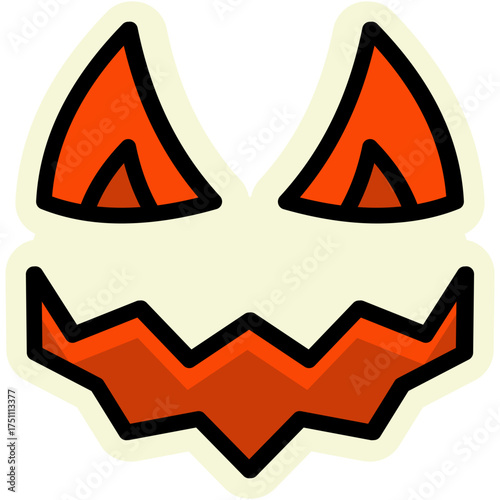 scary face sticker