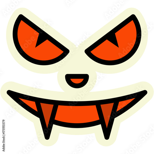 scary face sticker