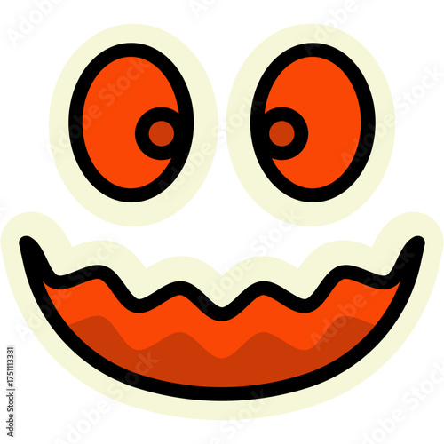 scary face sticker