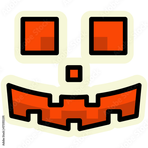 scary face sticker