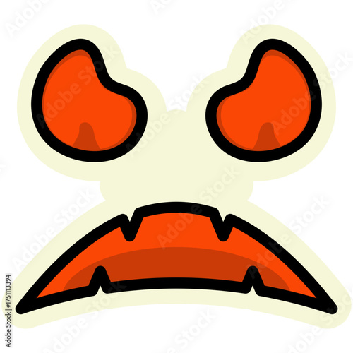 scary face sticker