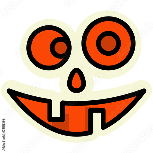 scary face sticker