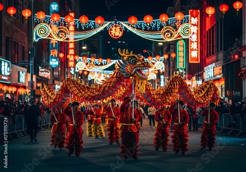 Wallpaper Mural Dynamic Dragon Dance at Chinese New Year Torontodigital.ca