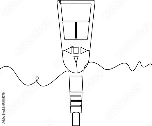 one line art Dive Computer vector illustration. line art, one continuous line, simple, hand drawn and sketch style. for icons, symbols, signs or logos. PNG