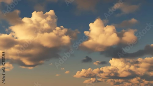 Scenic view of white clouds floating in the blue sky during daytime