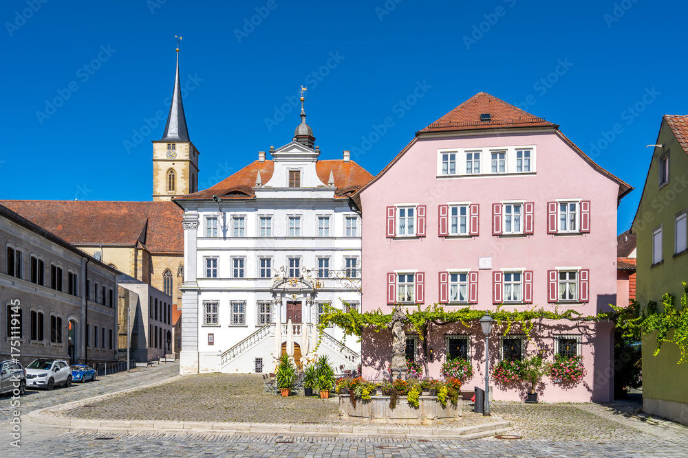 Fototapeta premium Marktplatz, Iphofen, Bayern, Deutschland 