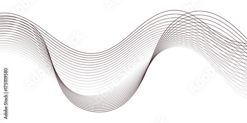 Elegant abstract wave lines in deep purple tones on a clean white background, smooth flowing design, minimal and modern gradient curves, perfect for banners, branding, and creative backgrounds.