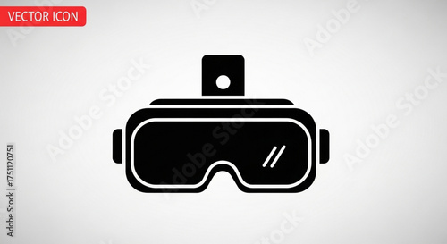 Virtual reality headset, a symbol of immersive technology and gaming in a minimalist design
