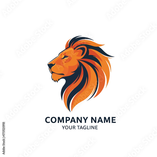 Majestic Lion Head Logo Design for Brand Identity.