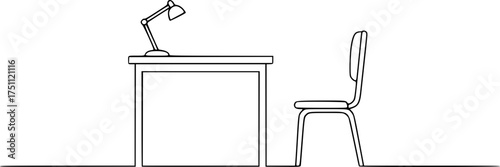 Desk Icon – Office and Study Furniture Symbol