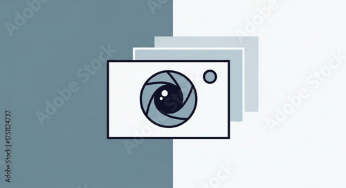 Camera icon, photography and image concept, photo equipment and digital technology, vector illustration