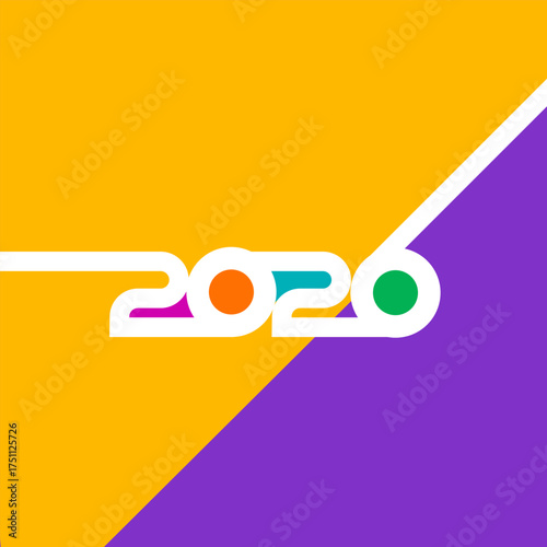 2026 Happy New Year Flat Vector