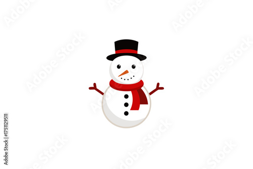 snowman isolated on white background