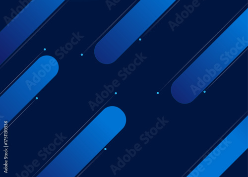 Minimal geometric background. Dynamic blue shapes composition with white lines. Abstract background modern hipster futuristic graphic. Vector abstract background texture design, bright poster, banner.