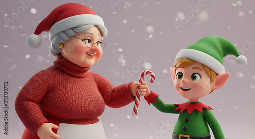 Mrs. Claus & Elf Cute Toy Series – Adorable Christmas Collectible Characters
