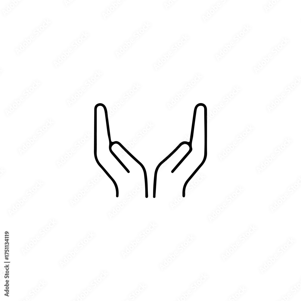 Obraz premium hand symbol vector illustration