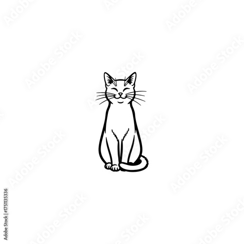 black cat vector illustration