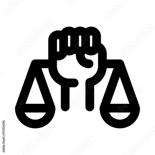 Human Rights unique icon for modern and professional social justice and equality projects