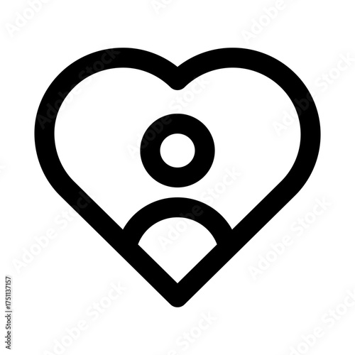 Love Man creative icon for modern and professional romance, relationship, and emotion projects