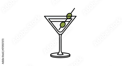 Classic martini with olive garnish, a timeless and sophisticated cocktail for any special occasion