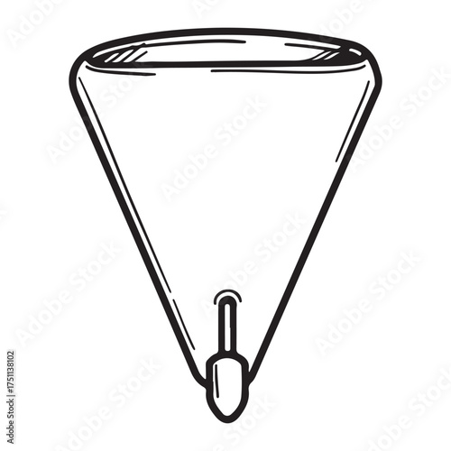 Hand Drawn Aeropress Coffee Maker Illustration for Coffee Brewing and Coffee Culture Lovers