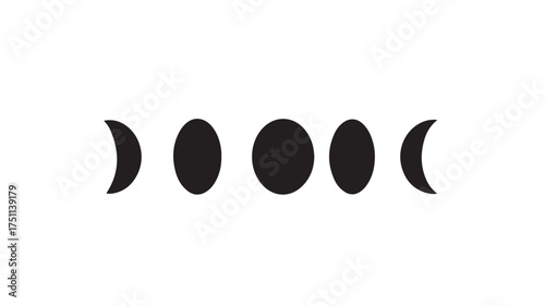 Witness the mesmerizing lunar cycle unfold, perfect for astrology enthusiasts and design projects needing celestial inspiration, a captivating depiction of the moon's phases