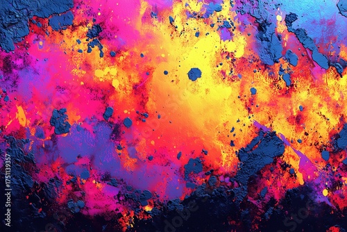 A colorful painting with a lot of different colors
