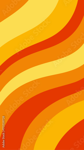 Abstract wavy pattern with orange and yellow colors