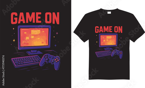 Gaming Graphic Vector t-shirt Design.