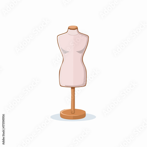 Illustrated mannequin design: a simple drawing, perfect for apparel and tailoring themes